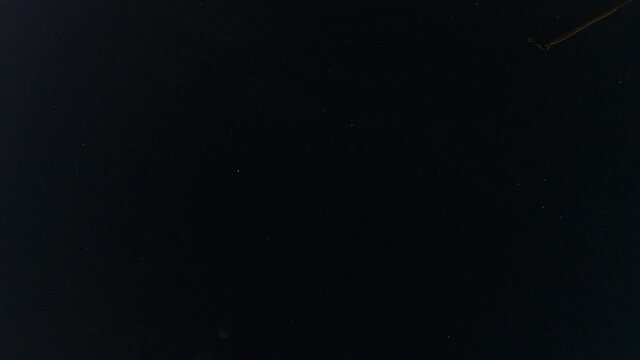Footage of night starry skies with twinkling or blinking stars motion background. Time lapse