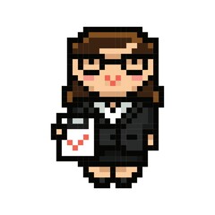 Female insurance agent with chart