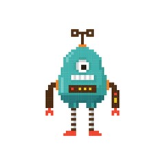 Pixel art robot