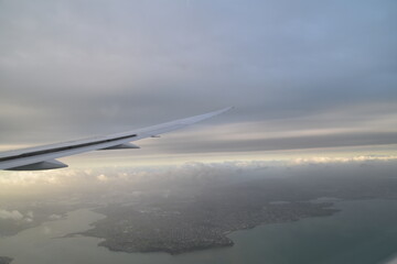 Fototapeta na wymiar The view from an airplane in New Zealand