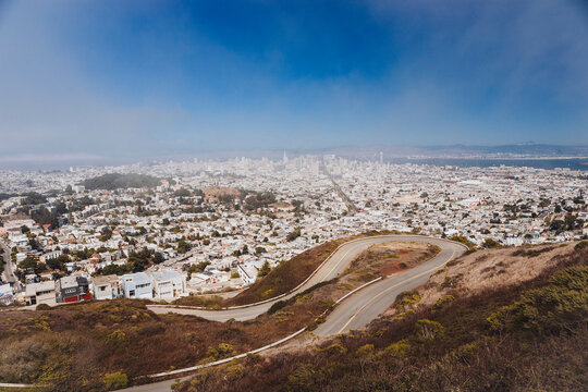 View of San Francisco from twin peaks