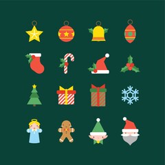 Set of christmas icons