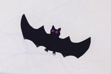 illustration of a halloween background. black bat