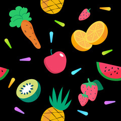 seamless pattern with vegetables