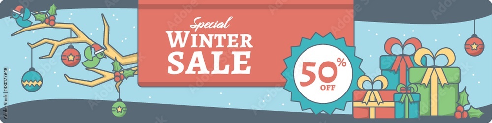 Wall mural winter sale design