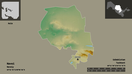 Obraz premium Navoi, region of Uzbekistan,. Previews. Relief