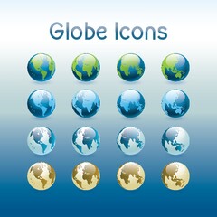 globe icons collection