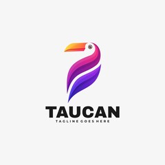Vector Logo Illustration Toucan Gradient Colorful Style. © Artnivora