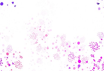 Fototapeta premium Light Purple vector texture with abstract forms.