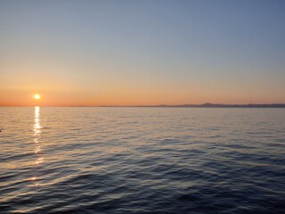 sunset over the sea