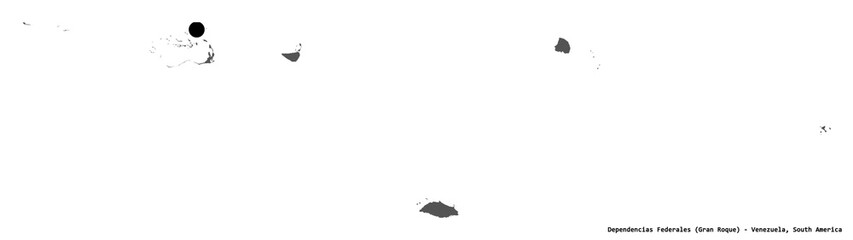 Dependencias Federales, state of Venezuela, on white. Bilevel