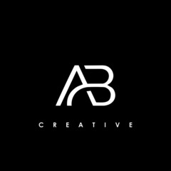 Initial AB Letter Logo Design Vector Illustration