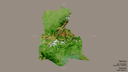 Tachira - Venezuela. Bounding box. Satellite