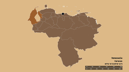 Location of Zulia, state of Venezuela,. Pattern