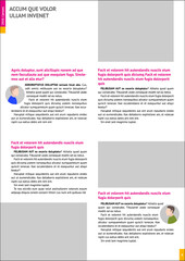 Obraz premium magazine mockup, annual report mockup with pink headers