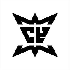 Fototapeta premium CY Logo monogram with crown up down side design template