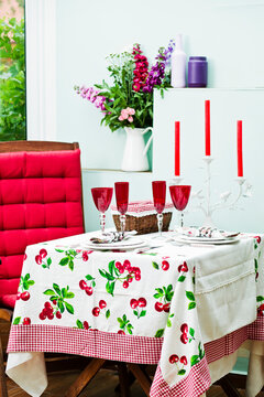 Decorated dinning table