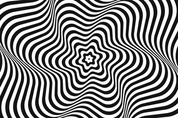 Abstract vector striped black and white background