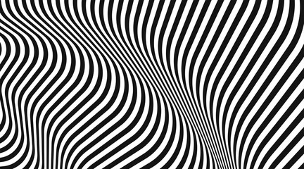 Abstract vector striped black and white background