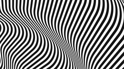 Abstract vector striped black and white background