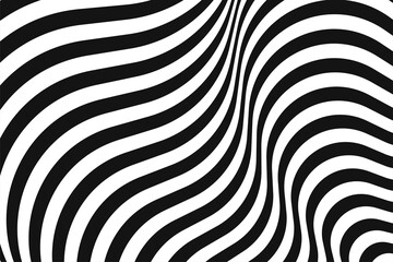 Abstract vector striped black and white background