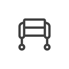 Winter hat line icon. linear style sign for mobile concept and web design. Warm hat outline vector icon. Symbol, logo illustration. Vector graphics