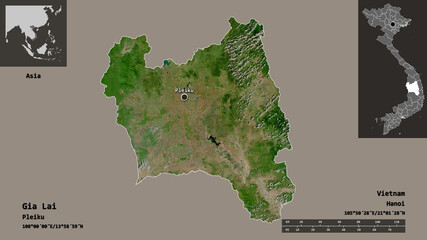 Gia Lai, province of Vietnam,. Previews. Satellite