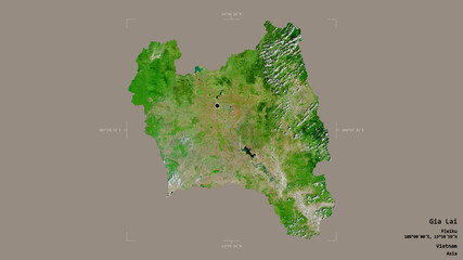 Gia Lai - Vietnam. Bounding box. Satellite