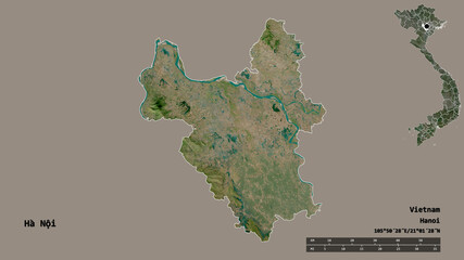 Ha Noi, city of Vietnam, zoomed. Satellite © Yarr65