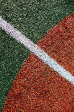 Boundary lines on athletic field