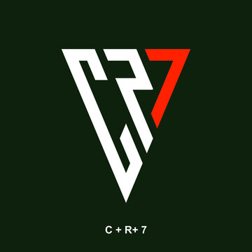 flat logo cr7