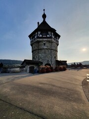 Historischer Festungsturm im der Schweiz