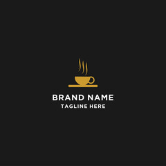 Coffe logo template design Vector illustration 