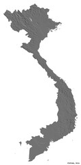 Vietnam on white. Bilevel
