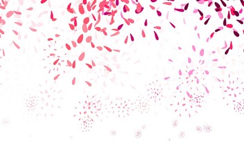 Light Pink, Red vector elegant template with leaves.