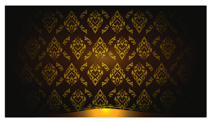 Background elegant creative Thai Pattern gold modern.