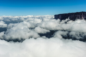 Table-top mountains called Tepui in Gran Sabana, Guayana Highlands, Venezuela, South America.