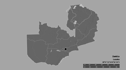 Location of Northern, province of Zambia,. Bilevel