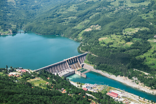 View of the hydroelectric power plant