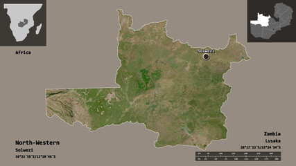 North-Western, province of Zambia,. Previews. Satellite