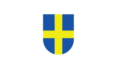 Sweden flag shield vector illustration