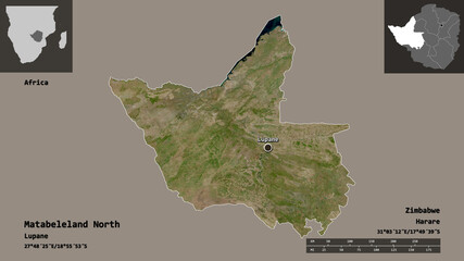 Matabeleland North, province of Zimbabwe,. Previews. Satellite