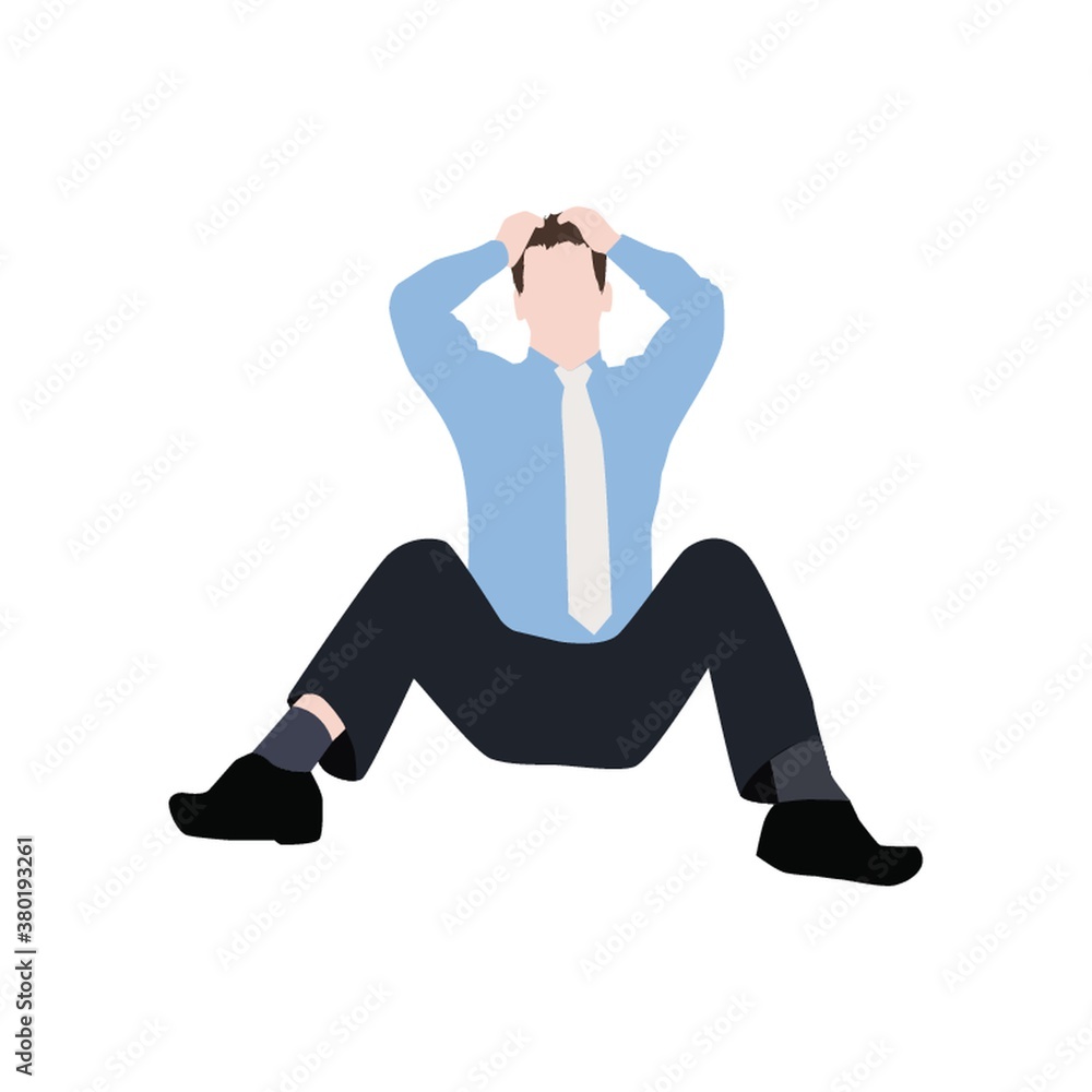 Poster frustrated businessman