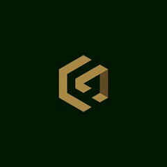 Letter G initial symbol logo design vector template