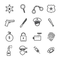 Collection of crimes concept