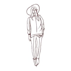 fashion model sketch