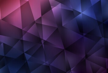 Obraz premium Dark Purple vector shining triangular backdrop.