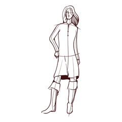 fashion model sketch