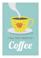 Coffee quote design