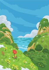 Naklejka premium Spring time in a valley